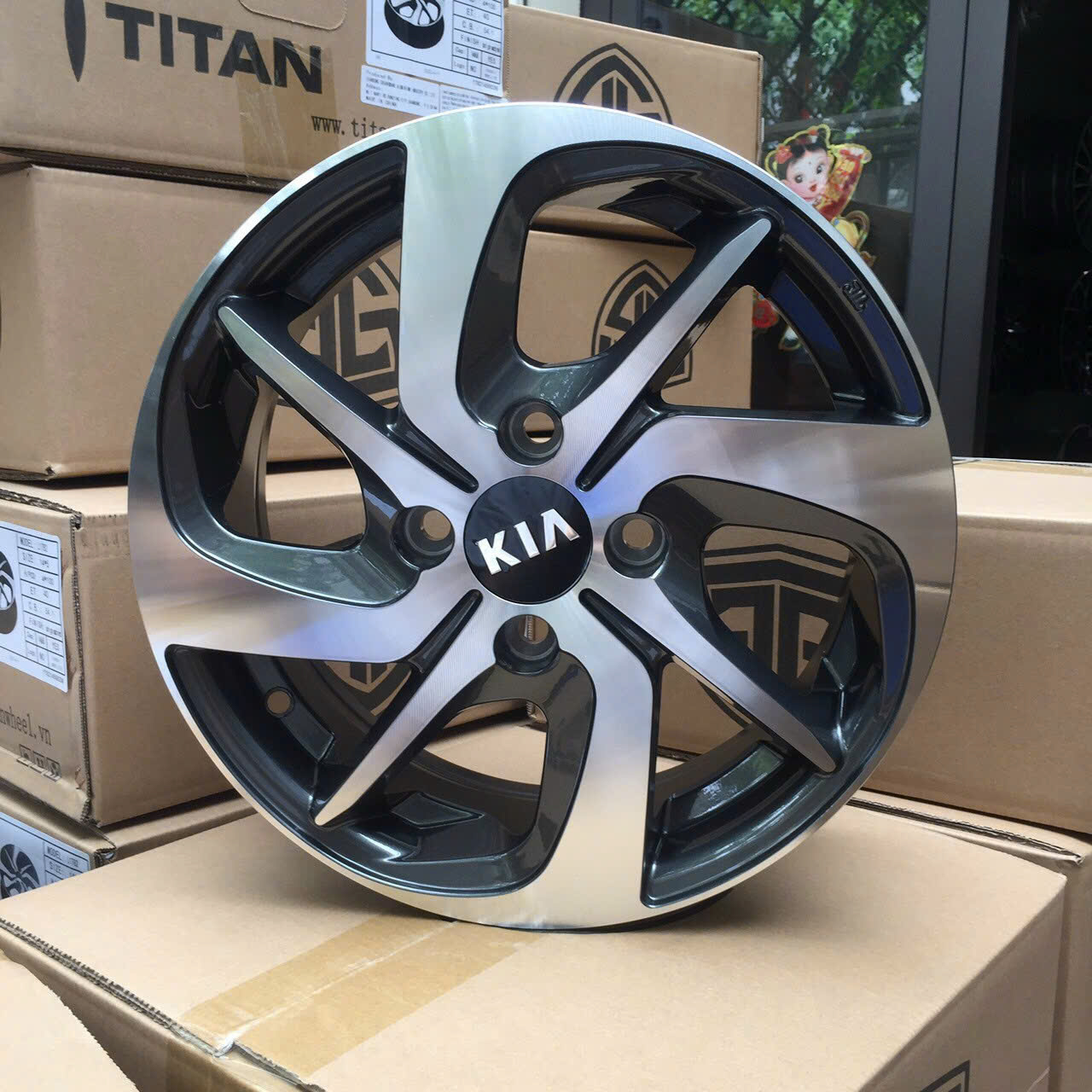 Mâm Lazang độ 14 inch cho Getz, vios, I10, Morning Spark mẫu 4