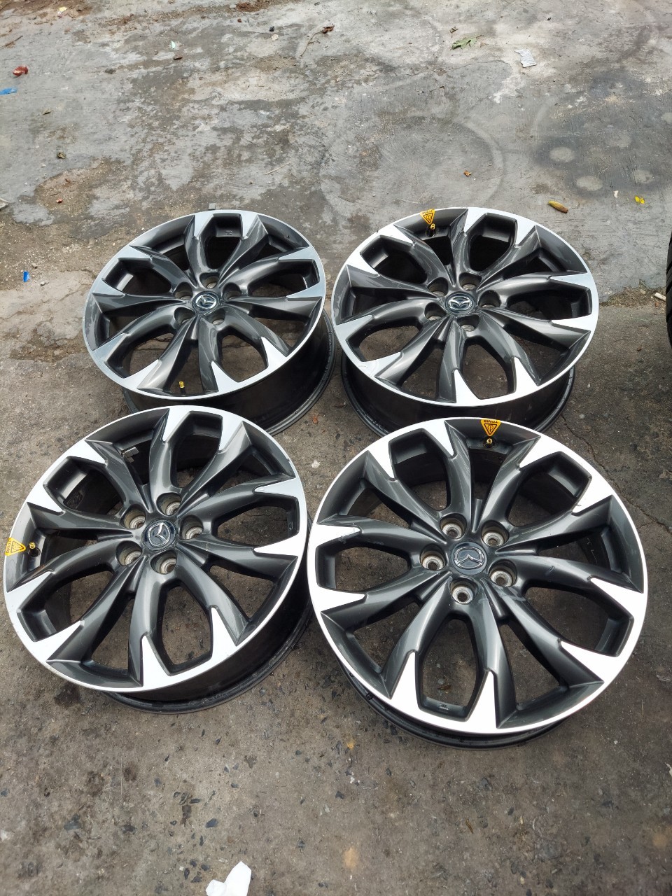 Mâm Lazang Vành Mazda CX5 2014 19 inch lắp lốp 235/55R19