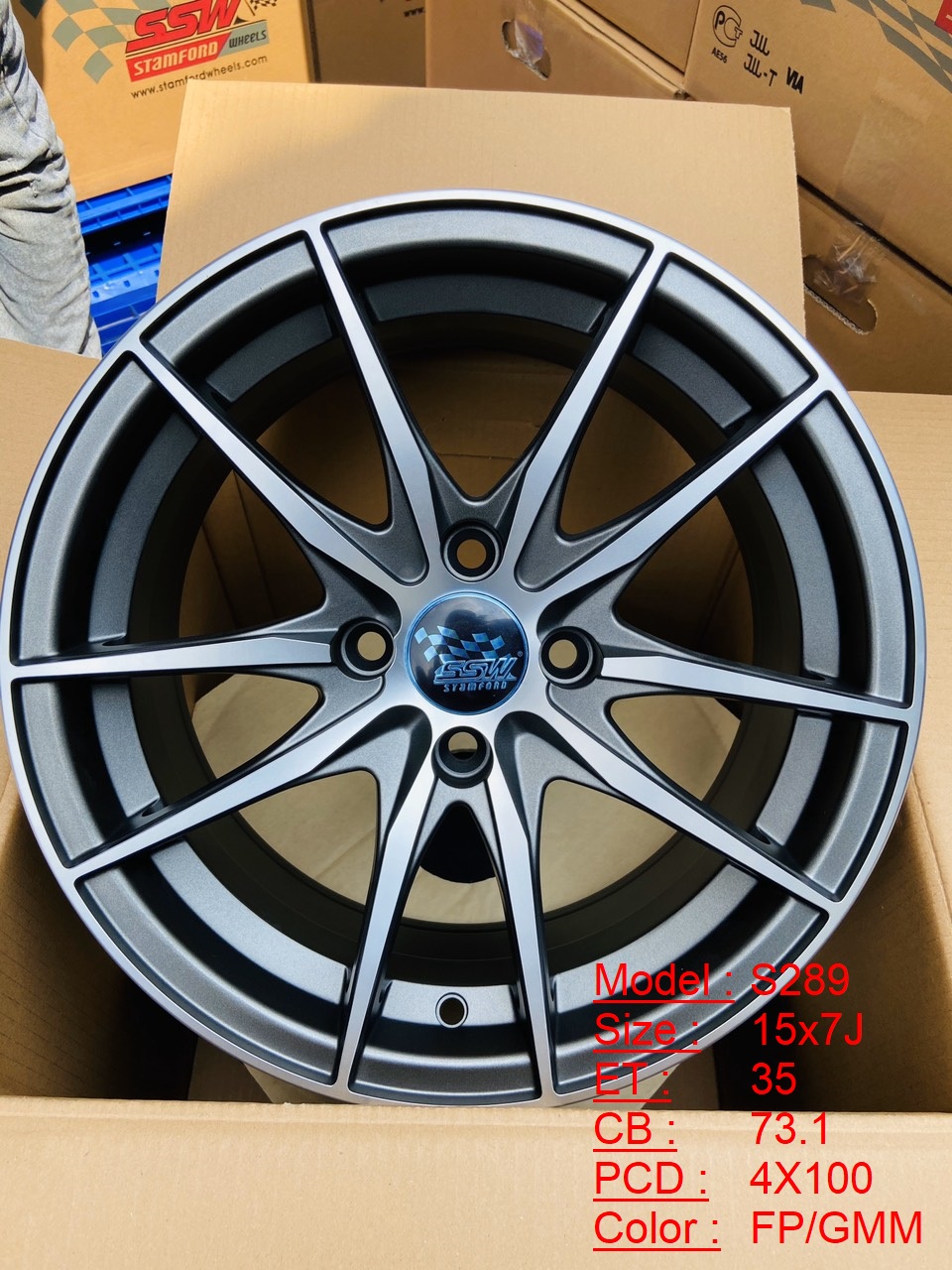 Mâm Lazang Vành SSW 15 inch 4x100 S289-FP-GMM