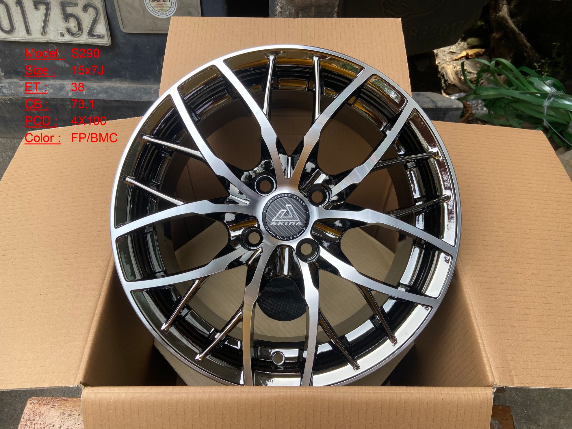 Mâm Lazang Vành SSW 15 inch 4x100 S290-FP-BMC