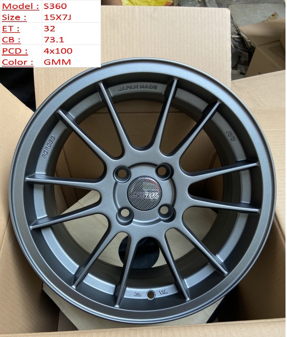 Mâm Lazang Vành SSW 15 inch 4x100 S360 GMM