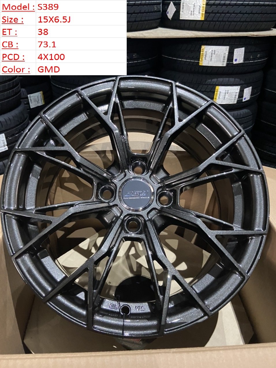 Mâm Lazang Vành SSW 15 inch 4x100 S389 GMD