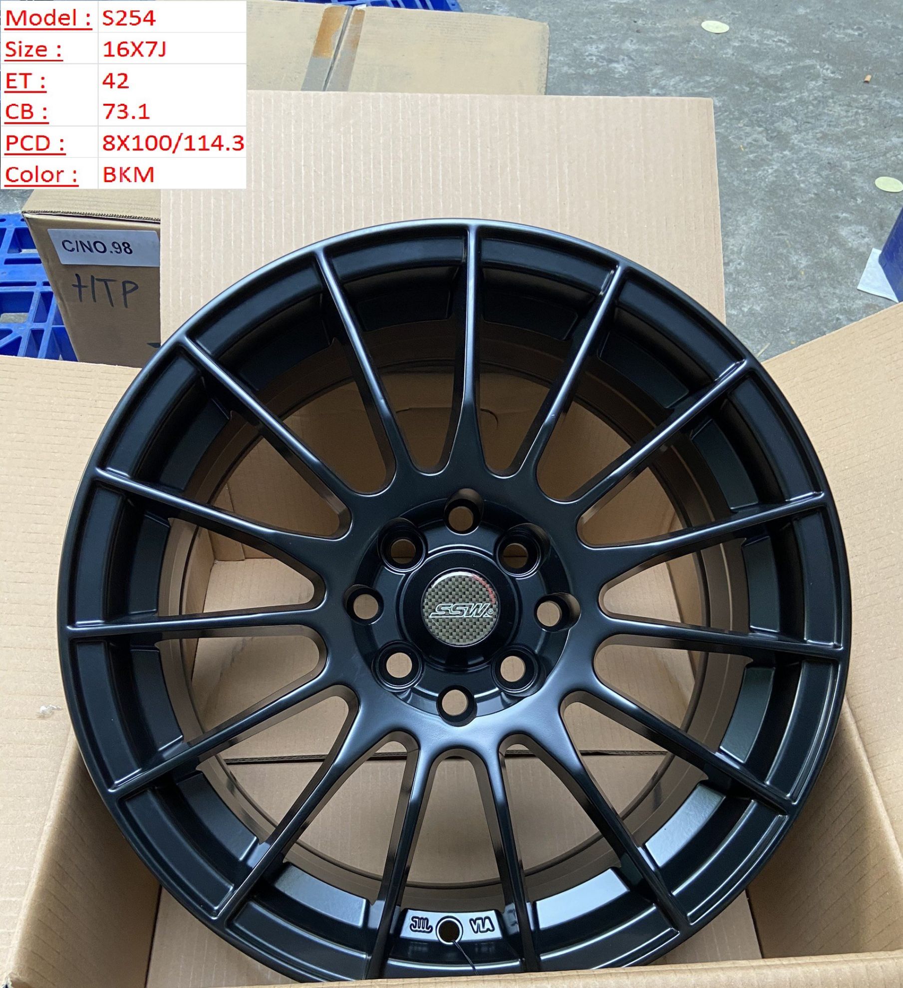 Mâm Lazang Vành SSW 16 inch 8x100 S254-BMK-8X100-114.3